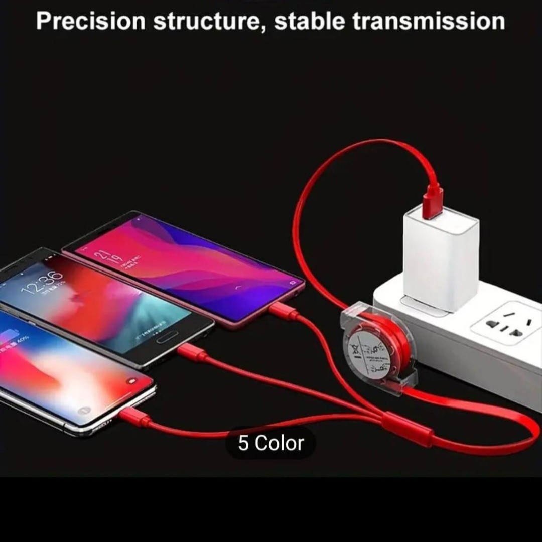 کابل پنج سر فست شارژ تلسکوپی-پنج کاره - Image 4