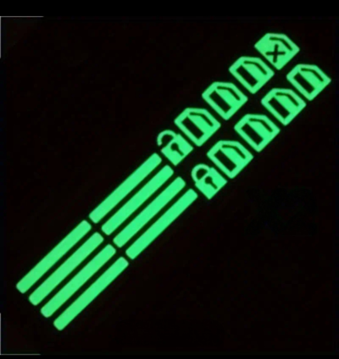 شبرنگ فسفری کلیدهای داخل درب خودرو (18 عدد) - Image 4