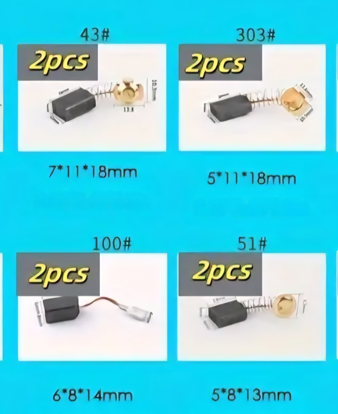 زغال انواع دریل , سنگ فرز , چکش برقی و ....(1جفت) - Image 3